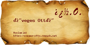Üveges Ottó névjegykártya